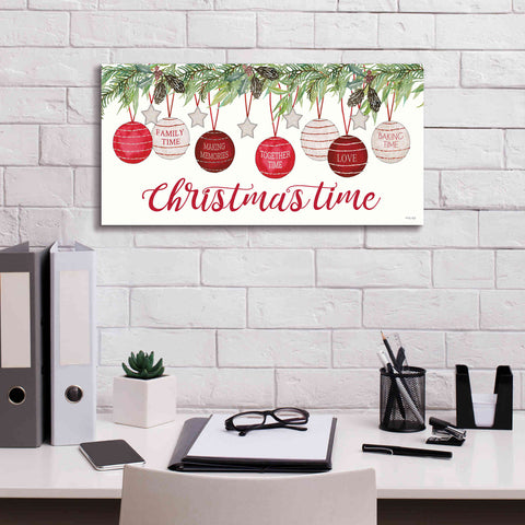 Image of 'Christmas Time Ornaments' by Cindy Jacobs, Canvas Wall Art,24 x 12