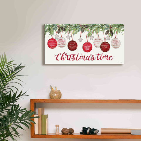 Image of 'Christmas Time Ornaments' by Cindy Jacobs, Canvas Wall Art,24 x 12