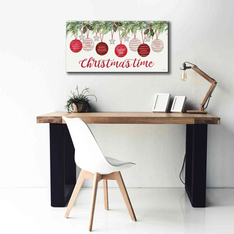 Image of 'Christmas Time Ornaments' by Cindy Jacobs, Canvas Wall Art,40 x 20