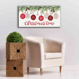 'Christmas Time Ornaments' by Cindy Jacobs, Canvas Wall Art,40 x 20