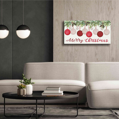 Image of 'Merry Christmas Ornaments' by Cindy Jacobs, Canvas Wall Art,40 x 20
