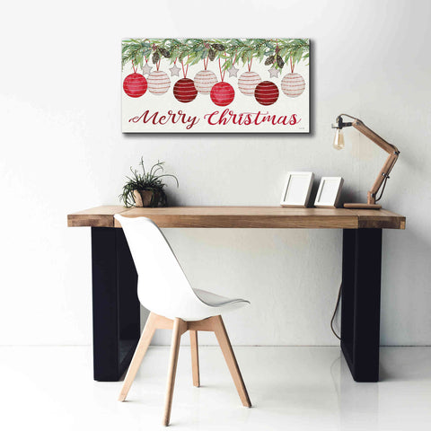 Image of 'Merry Christmas Ornaments' by Cindy Jacobs, Canvas Wall Art,40 x 20