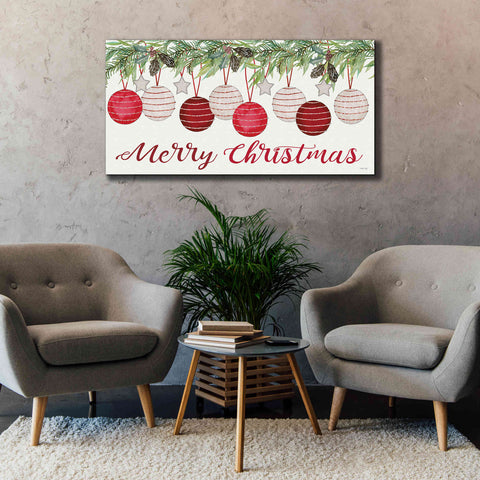 Image of 'Merry Christmas Ornaments' by Cindy Jacobs, Canvas Wall Art,60 x 30