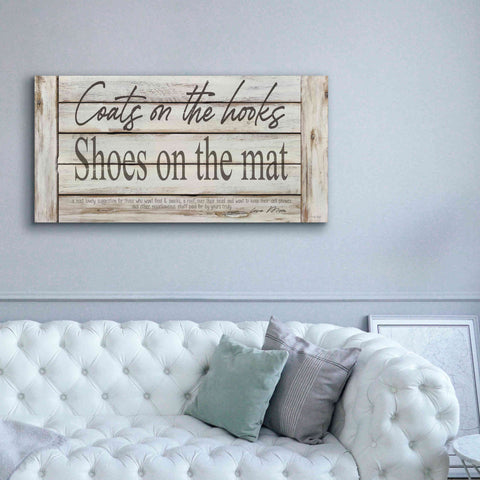 Image of 'Mud Room Rules' by Cindy Jacobs, Canvas Wall Art,60 x 30