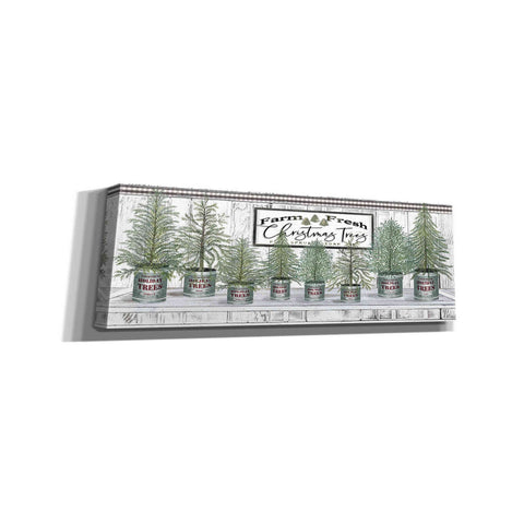 Image of 'Galvanized Pots White Christmas Trees I' by Cindy Jacobs, Canvas Wall Art