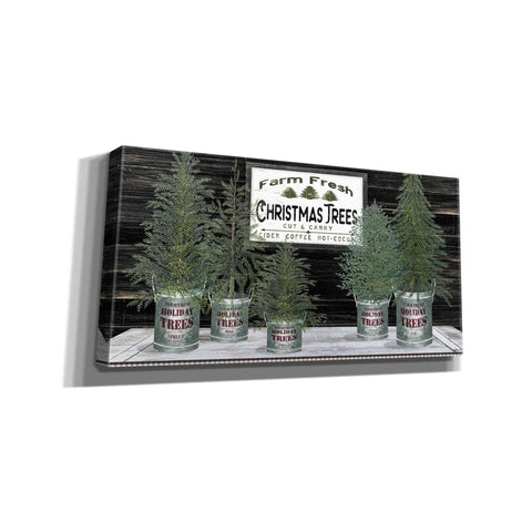 Image of 'Galvanized Pots Christmas Trees II' by Cindy Jacobs, Canvas Wall Art