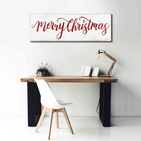 Image of 'Merry Christmas Cursive' by Cindy Jacobs, Canvas Wall Art,60 x 20