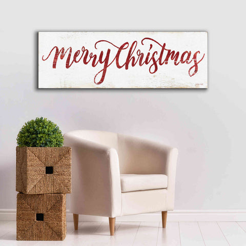 Image of 'Merry Christmas Cursive' by Cindy Jacobs, Canvas Wall Art,60 x 20