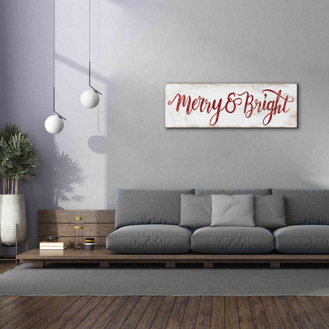 Image of 'Merry & Bright Cursive' by Cindy Jacobs, Canvas Wall Art,60 x 20
