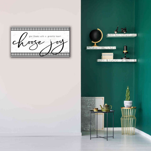 Image of 'Choose Joy Plaid' by Cindy Jacobs, Canvas Wall Art,40 x 20