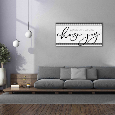 Image of 'Choose Joy Plaid' by Cindy Jacobs, Canvas Wall Art,60 x 30