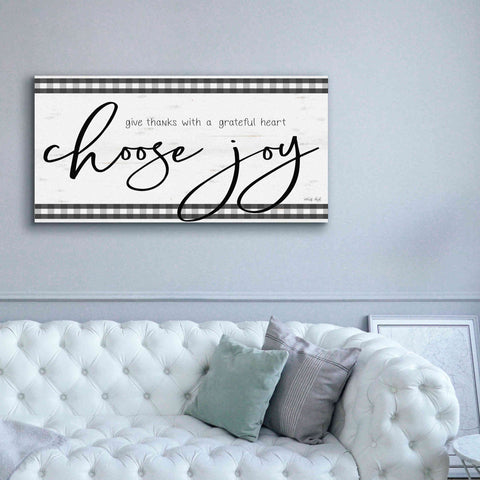 Image of 'Choose Joy Plaid' by Cindy Jacobs, Canvas Wall Art,60 x 30
