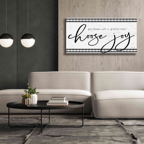 Image of 'Choose Joy Plaid' by Cindy Jacobs, Canvas Wall Art,60 x 30