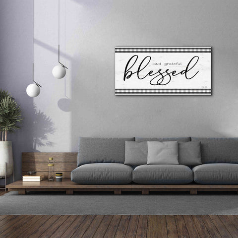 Image of 'Blessed and Grateful Plaid' by Cindy Jacobs, Canvas Wall Art,60 x 30