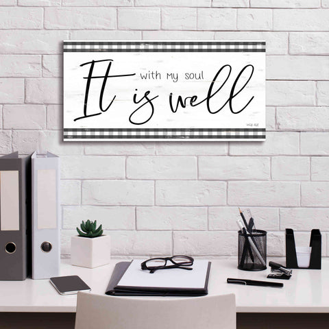 Image of 'It is Well Plaid' by Cindy Jacobs, Canvas Wall Art,24 x 12