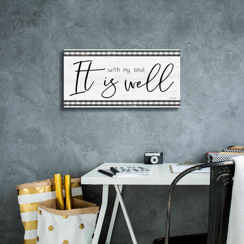 Image of 'It is Well Plaid' by Cindy Jacobs, Canvas Wall Art,24 x 12