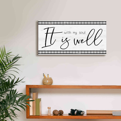 Image of 'It is Well Plaid' by Cindy Jacobs, Canvas Wall Art,24 x 12