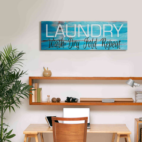 Image of 'Laundry - Wash, Dry, Fold, Repeat 2' by Cindy Jacobs, Canvas Wall Art,36 x 12