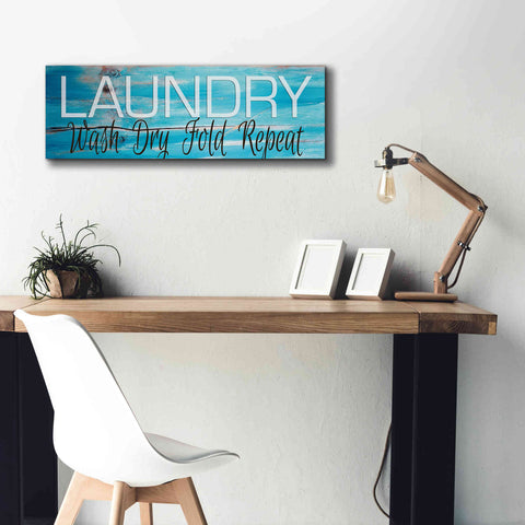 Image of 'Laundry - Wash, Dry, Fold, Repeat 2' by Cindy Jacobs, Canvas Wall Art,36 x 12