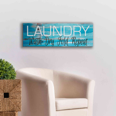 Image of 'Laundry - Wash, Dry, Fold, Repeat 2' by Cindy Jacobs, Canvas Wall Art,36 x 12