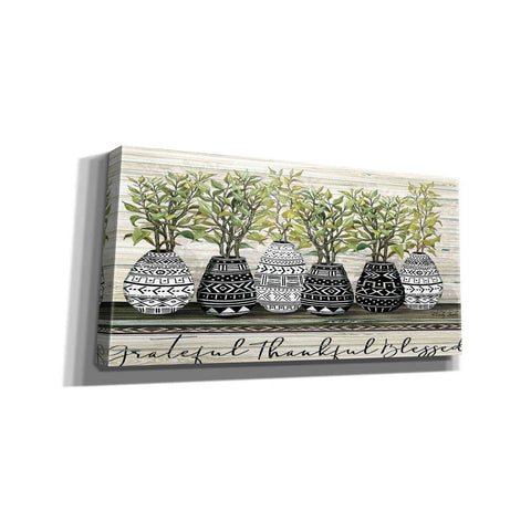 Image of 'Grateful Mud Cloth Vase' by Cindy Jacobs, Canvas Wall Art