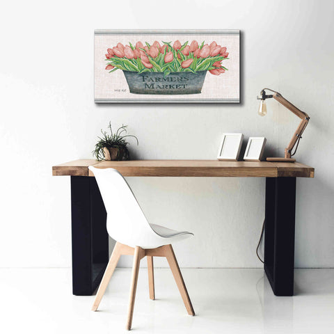 Image of 'Farmer's Market Blush Tulips' by Cindy Jacobs, Canvas Wall Art,40 x 20