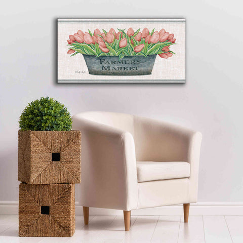 Image of 'Farmer's Market Blush Tulips' by Cindy Jacobs, Canvas Wall Art,40 x 20