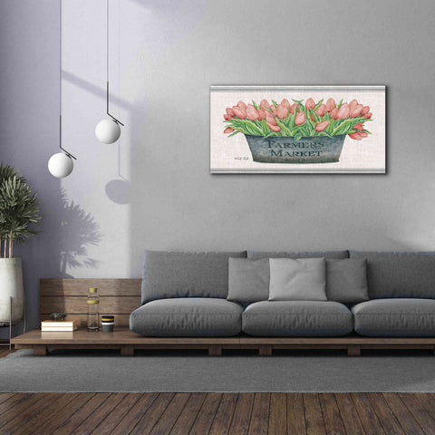Image of 'Farmer's Market Blush Tulips' by Cindy Jacobs, Canvas Wall Art,60 x 30