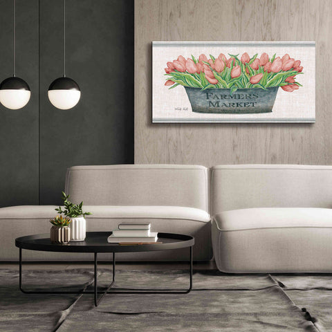 Image of 'Farmer's Market Blush Tulips' by Cindy Jacobs, Canvas Wall Art,60 x 30