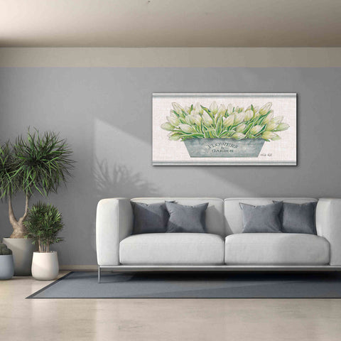 Image of 'Flowers & Garden White Tulips' by Cindy Jacobs, Canvas Wall Art,60 x 30