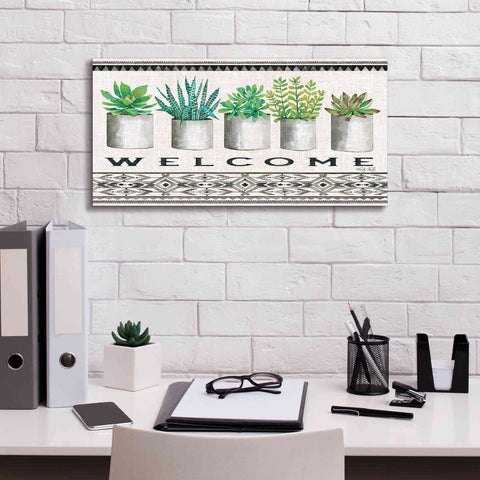 Image of 'Native Welcome' by Cindy Jacobs, Canvas Wall Art,24 x 12