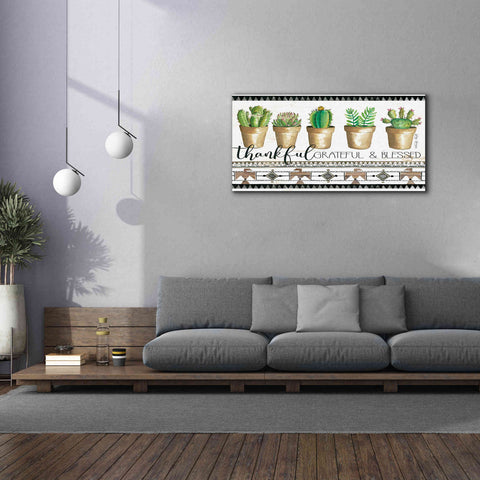 Image of 'Native Thankful Grateful' by Cindy Jacobs, Canvas Wall Art,60 x 30