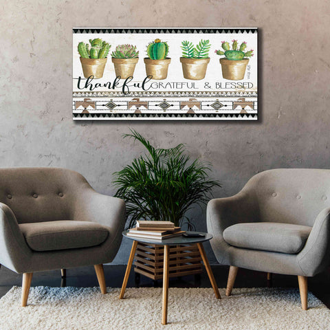 Image of 'Native Thankful Grateful' by Cindy Jacobs, Canvas Wall Art,60 x 30