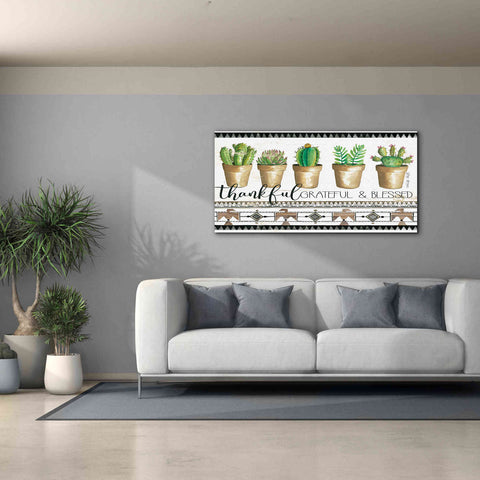 Image of 'Native Thankful Grateful' by Cindy Jacobs, Canvas Wall Art,60 x 30