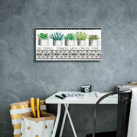 Image of 'Do Small Things Succulents' by Cindy Jacobs, Canvas Wall Art,24 x 12