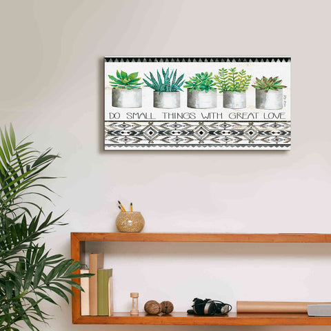 Image of 'Do Small Things Succulents' by Cindy Jacobs, Canvas Wall Art,24 x 12