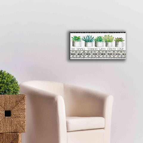 Image of 'Do Small Things Succulents' by Cindy Jacobs, Canvas Wall Art,24 x 12