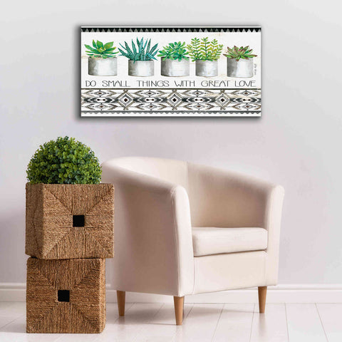 Image of 'Do Small Things Succulents' by Cindy Jacobs, Canvas Wall Art,40 x 20