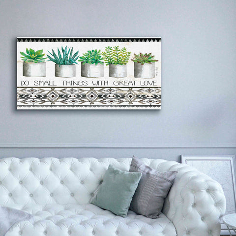 Image of 'Do Small Things Succulents' by Cindy Jacobs, Canvas Wall Art,60 x 30