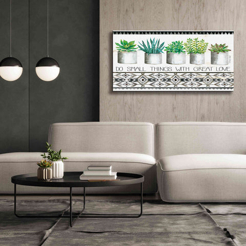 Image of 'Do Small Things Succulents' by Cindy Jacobs, Canvas Wall Art,60 x 30