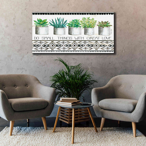 Image of 'Do Small Things Succulents' by Cindy Jacobs, Canvas Wall Art,60 x 30