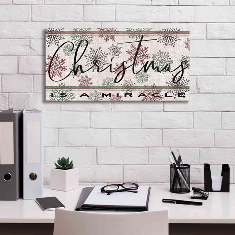 Image of 'Christmas is a Miracle' by Cindy Jacobs, Canvas Wall Art,24 x 12