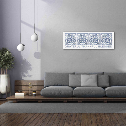 Image of 'Grateful, Thankful, Blessed Pattern' by Cindy Jacobs, Canvas Wall Art,60 x 20