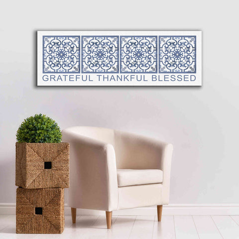 Image of 'Grateful, Thankful, Blessed Pattern' by Cindy Jacobs, Canvas Wall Art,60 x 20