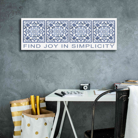 Image of 'Find Joy in Simplicity Pattern' by Cindy Jacobs, Canvas Wall Art,36 x 12