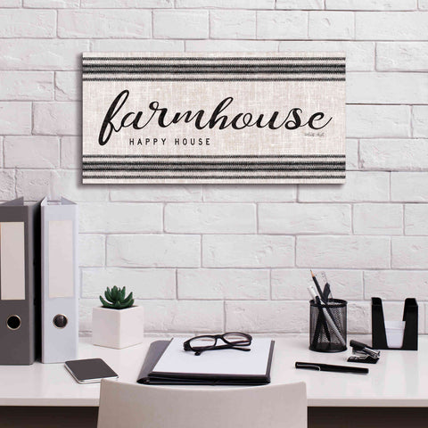 Image of 'Farmhouse Happy House' by Cindy Jacobs, Canvas Wall Art,24 x 12