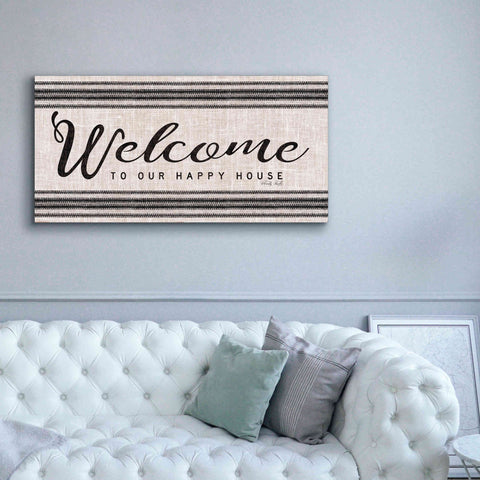 Image of 'Welcome to Our Happy Place' by Cindy Jacobs, Canvas Wall Art,60 x 30