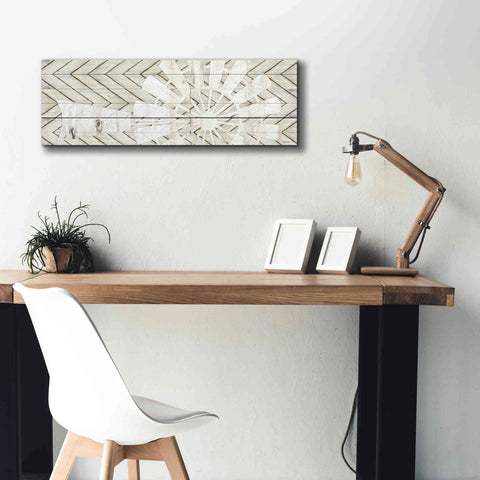 Image of 'Windmill on Wood Slats' by Cindy Jacobs, Canvas Wall Art,36 x 12