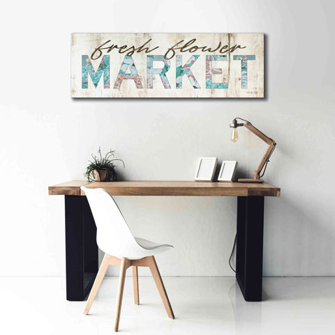 Image of 'Fresh Flower Market' by Cindy Jacobs, Canvas Wall Art,60 x 20