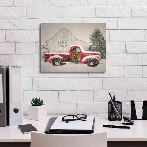Image of 'Tree Farm With Truck' by Lori Deiter, Canvas Wall Art,16 x 12